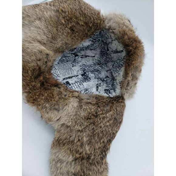 Mad Bomber Green Aviator Hat With Rabbit Fur Trim, Adult XL, Trapper Hunting - Picture 6 of 7